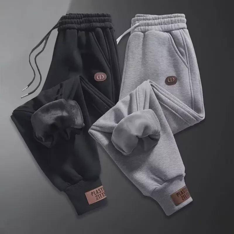 Herren Winter Plus Samt Dicke Sporthose - Schwergewicht, Lockere Passform, Gestrickte Graue Jogginghose, Große Größe Lässige Herbstbekleidung 5XL (165-190 lbs) von Joom DACH