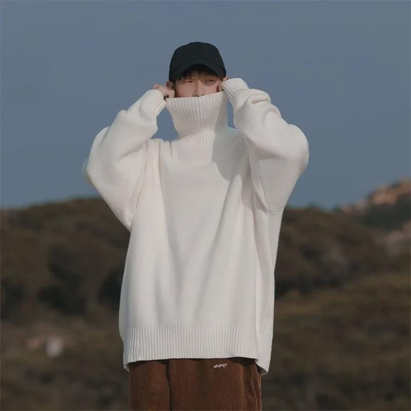 Herren Winter Rollkragen Strickpullover - Dick, locker und gemütliche Unterwäsche 5XL weiß von Joom DACH