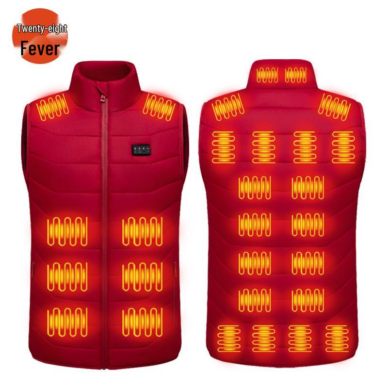 Herren Winter Smart Elektrische Beheizbare Weste mit 28 Heizzonen 7XL von Joom DACH