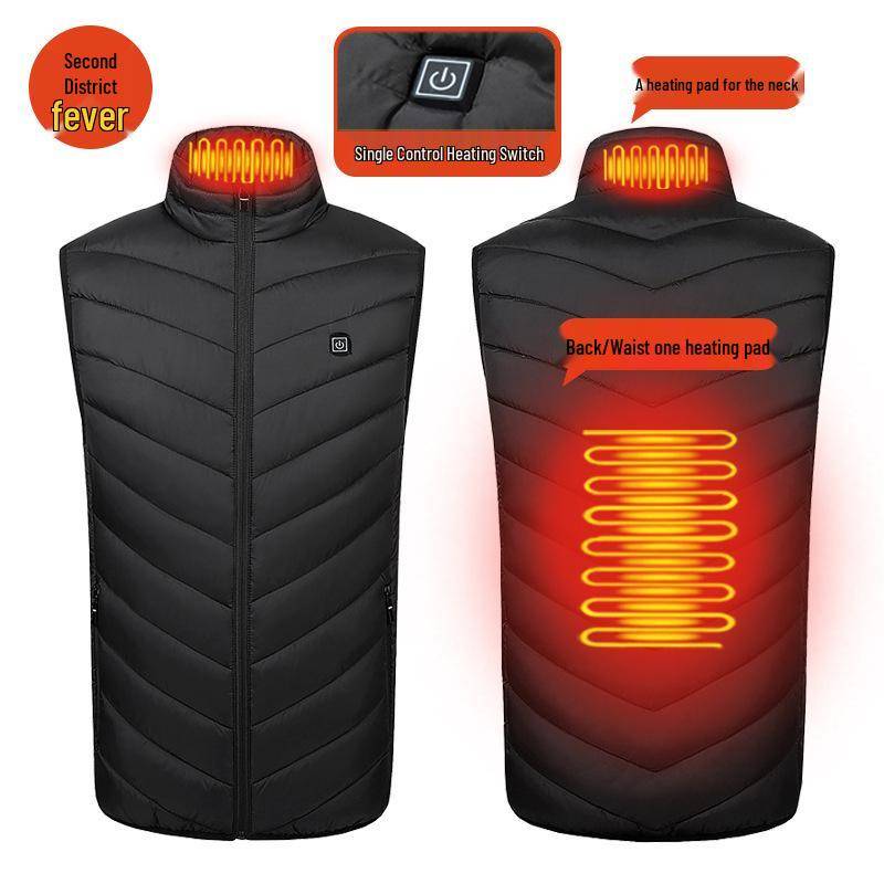 Herren Winter Smart Elektrische Beheizbare Weste mit 28 Heizzonen L von Joom DACH