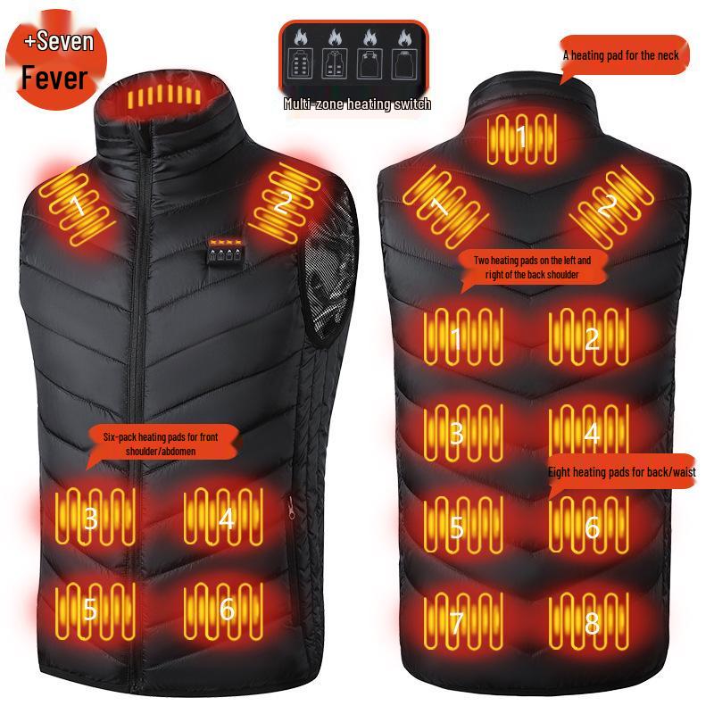 Herren Winter Smart Elektrische Beheizbare Weste mit 28 Heizzonen XL von Joom DACH