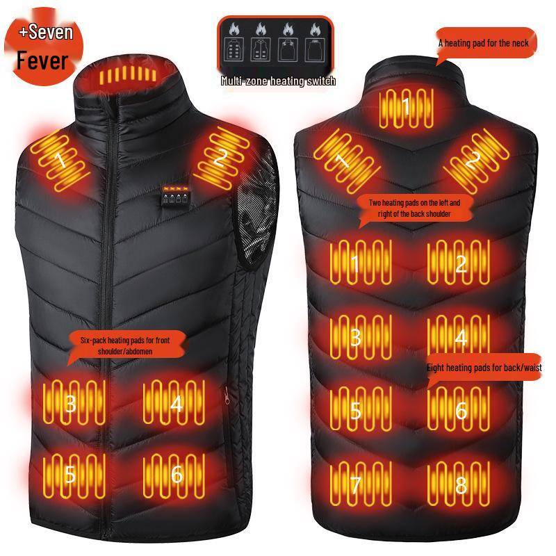 Herren Winter Smart Elektrische Beheizbare Weste mit 28 Heizzonen XL von Joom DACH