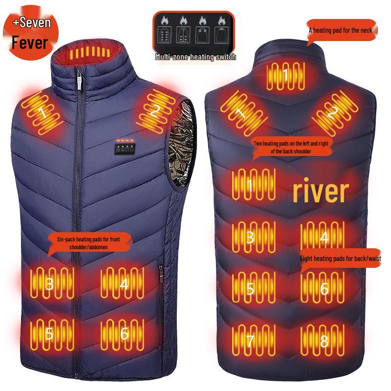 Herren Winter Smart Elektrische Beheizbare Weste mit 28 Heizzonen XXL von Joom DACH