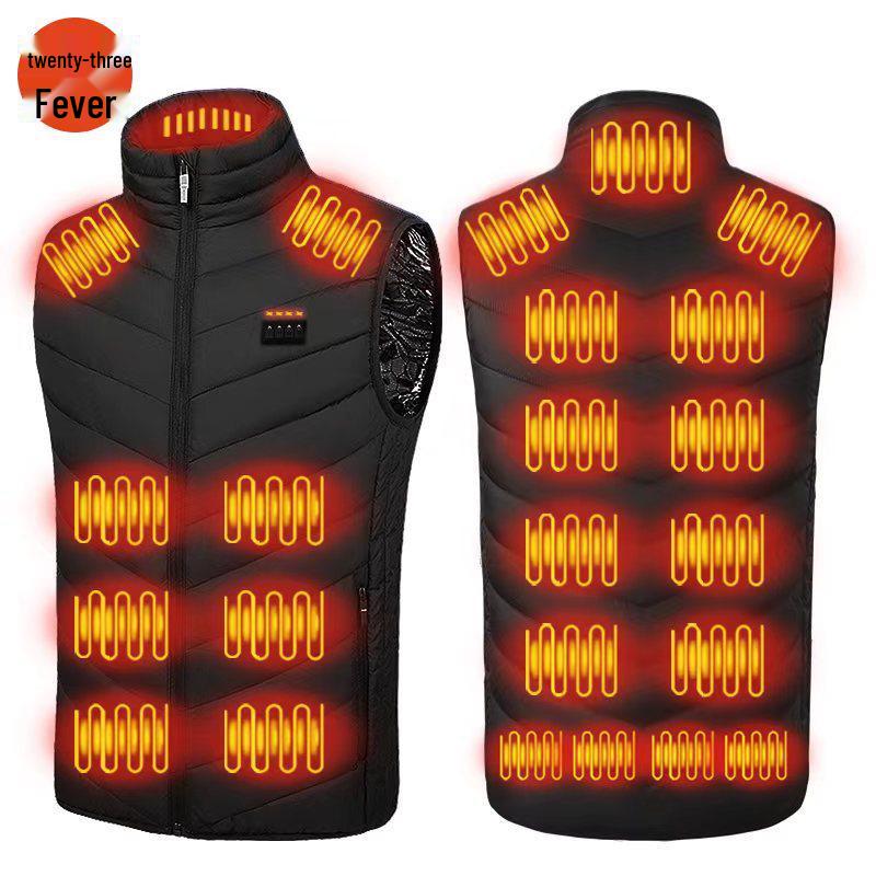 Herren Winter Smart Elektrische Beheizbare Weste mit 28 Heizzonen XXL von Joom DACH