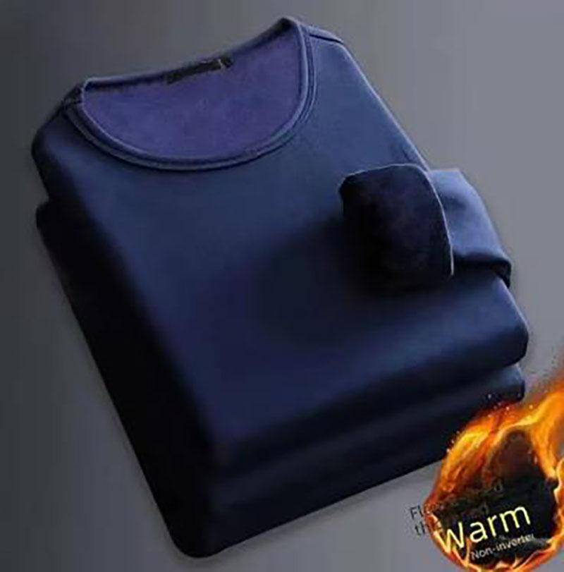 Herren Winter Thermo-Unterwäsche Fleece Verdicken Warm Sweatshirt O-Ausschnitt V-Ausschnitt Base Shirt Große Größe XXXL von Joom DACH