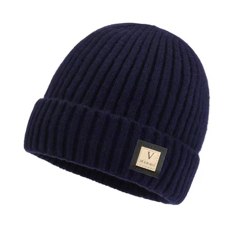 Herren Winter Verdicken Warm Fleece Gefüttert Gestrickte Wollmütze Mode Alle Match Koreanischen Stil Einfarbig Beanie dunkelblaue Herren Winter Verdicken Warm Fleece Gefüttert Gestrickte Wollmütze Mode Alle Match Koreanischen Stil Einfarbig Beanie dunkelblaue von Joom DACH