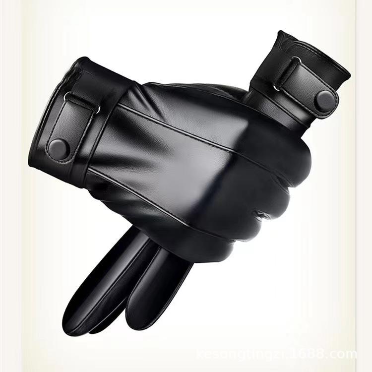 Herren Winter Warme Lederhandschuhe – Wasserdicht, Touchscreen, Winddicht, Verdickt für Rad- & Motorradgebrauch One Size Herren Winter Warme Lederhandschuhe – Wasserdicht, Touchscreen, Winddicht, Verdickt für Rad- & Motorradgebrauch One Size von Joom DACH
