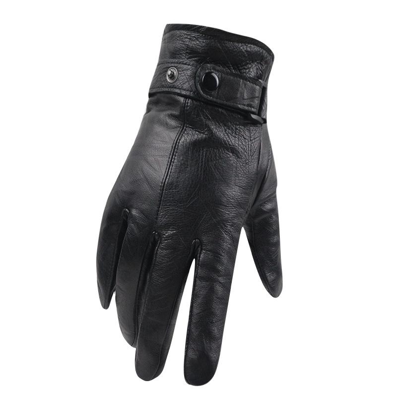 Herren-Winterhandschuhe aus Schaffell: Winddicht, warm, verdickt und ideal für Outdoor-Sportarten One size von Joom DACH