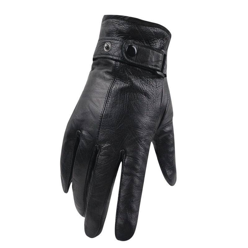 Herren-Winterhandschuhe aus Schaffell: Winddicht, warm, verdickt und ideal für Outdoor-Sportarten One size von Joom DACH