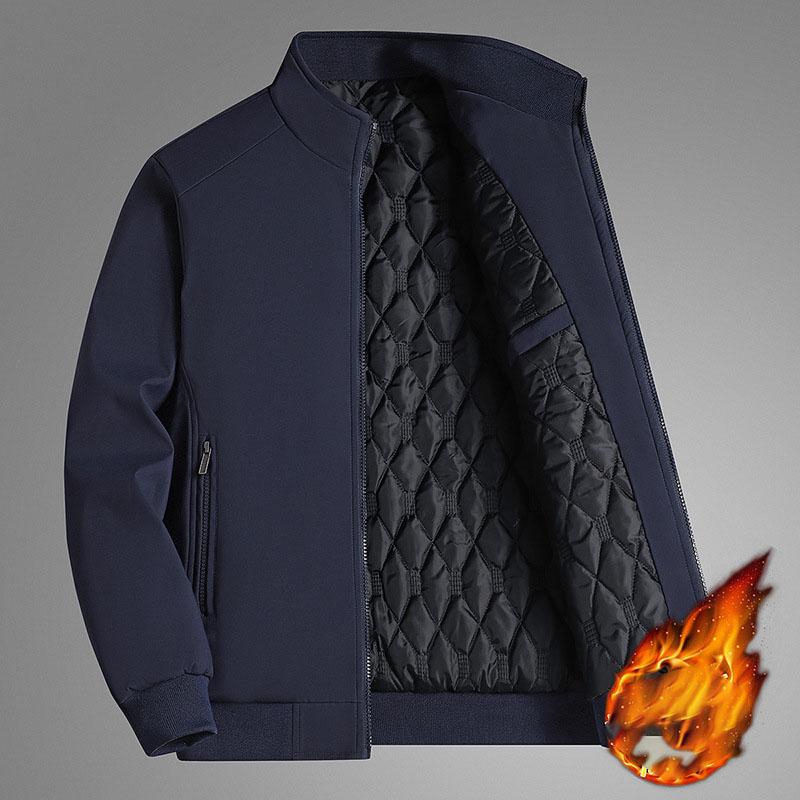 Herren Winterjacke mit Stehkragen und wasserdichter, warmer Business-Jacke in Übergröße 8XL blau von Joom DACH