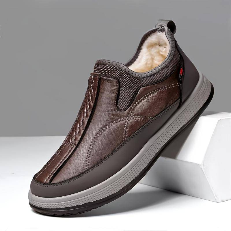 Herren Winterschuhe Slipper Kaltwetterstiefel mit dicker, gepolsterter PVC-Sohle Rutschfeste Winterstiefel 40 braun von Joom DACH