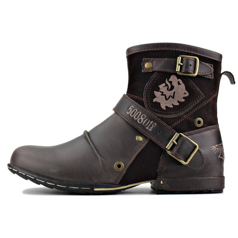 Herren-Winterstiefel aus Leder, Winter-Chelsea-Stiefel für Herren, Gummi-Stiefeletten, Größe 39–47 42 dunkelbraune Herren-Winterstiefel aus Leder, Winter-Chelsea-Stiefel für Herren, Gummi-Stiefeletten, Größe 39–47 42 dunkelbraune von Joom DACH
