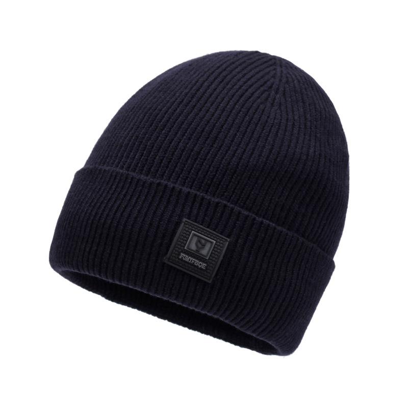Herren Wollmütze Winter Warme Mütze Samt Dicke Strickmütze Reitmütze navy blau von Joom DACH