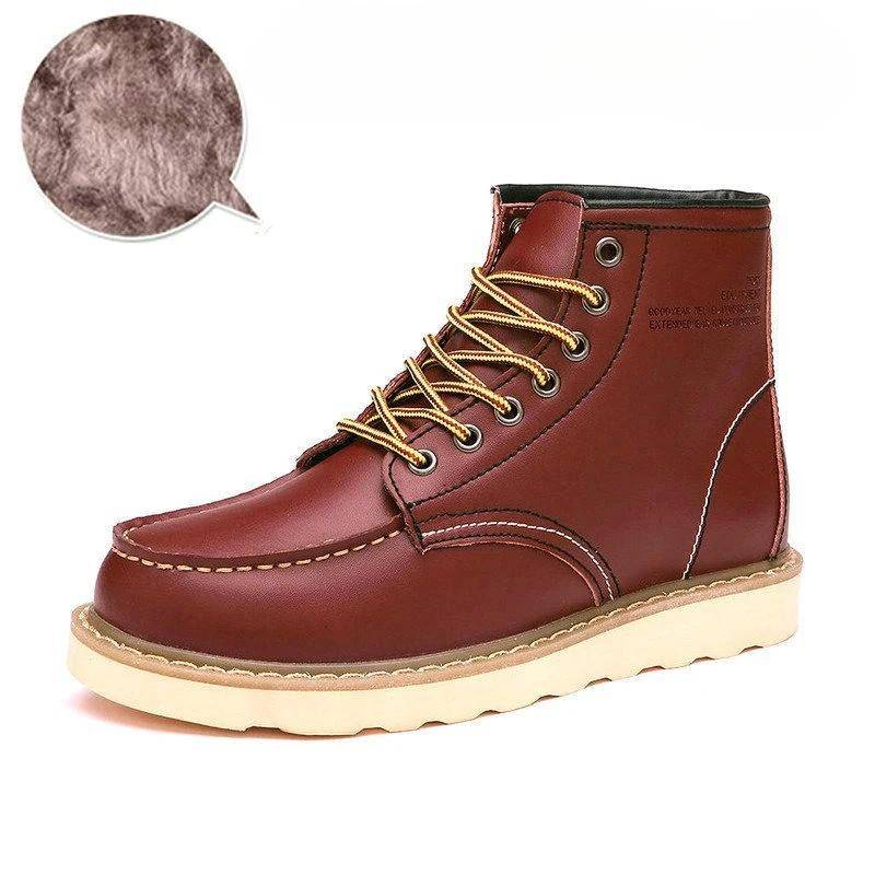 Herren Wüstenstiefel aus echtem Leder Herren Casual Outdoor Schuhe mit weicher Sohle zum Gehen Warme Winterstiefel Hochwertige Herren High Top Schuhe 38 von Joom DACH