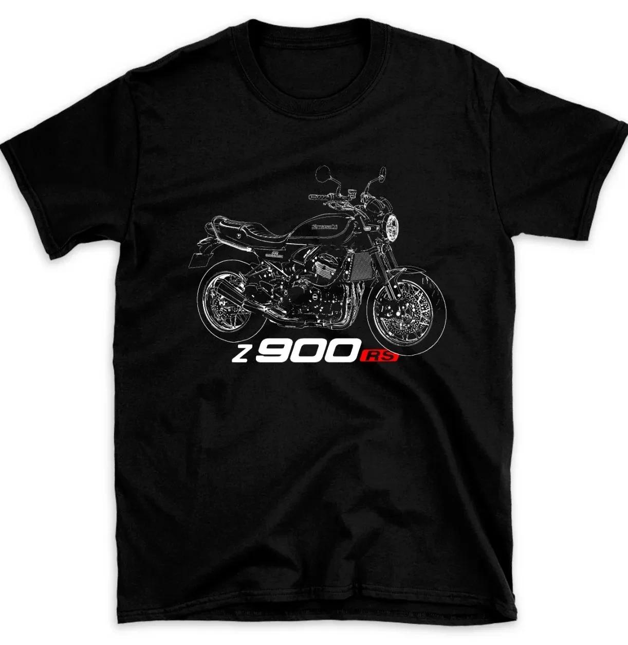 Herren Z900 RS Japanisches Motorrad Klassisches T-Shirt 100% Baumwolle Rundhals Motorrad T-Shirt Sommer Kurzarm Freizeit T-Shirt XXXXXL schwarz von Joom DACH
