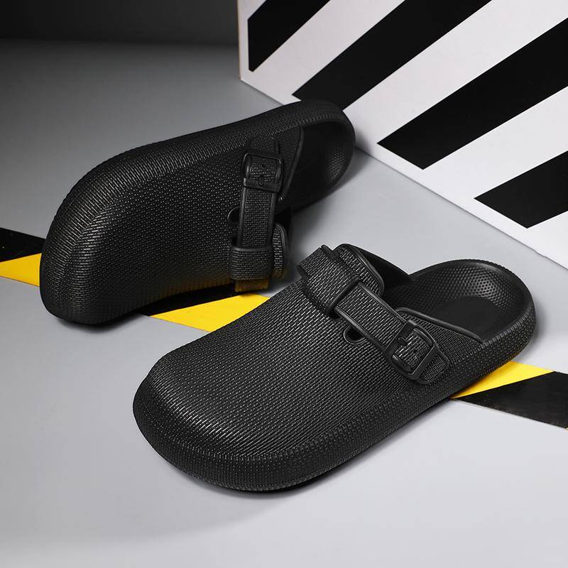 Herren Zehenkappe Rutschfeste EVA Küchen-Pantoletten Leicht Atmungsaktiv Arbeitsschuhe Indoor Outdoor Sommer Komfort Sandalen für Herren 36-37 von Joom DACH