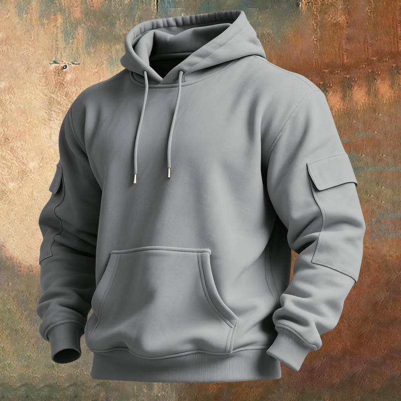 Herren einfarbiger Sweatshirt-Hoodie Herren Sport Übergröße Freizeit-Sweatshirt XXL von Joom DACH