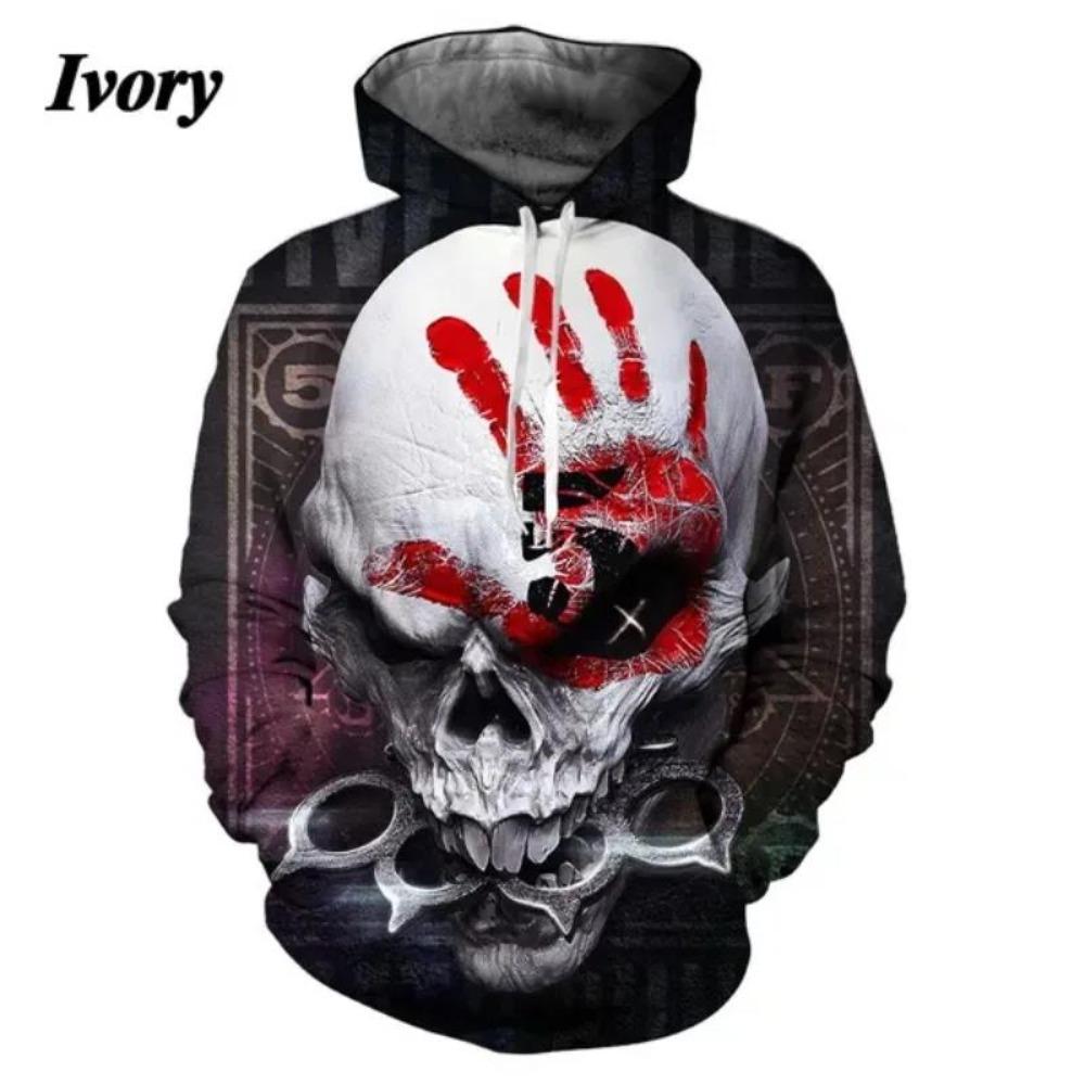 Herren- und Damen Five Finger Death Punch Hoodies 3D-Druck Lässige Herbst Winter Sweatshirts Hip-Hop Rock Hoodie XL von Joom DACH