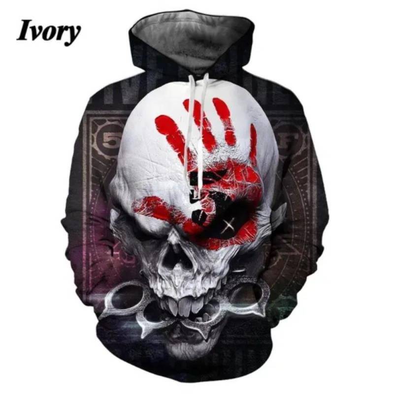 Herren- und Damen Five Finger Death Punch Hoodies 3D-Druck Lässige Herbst Winter Sweatshirts Hip-Hop Rock Hoodie XL von Joom DACH
