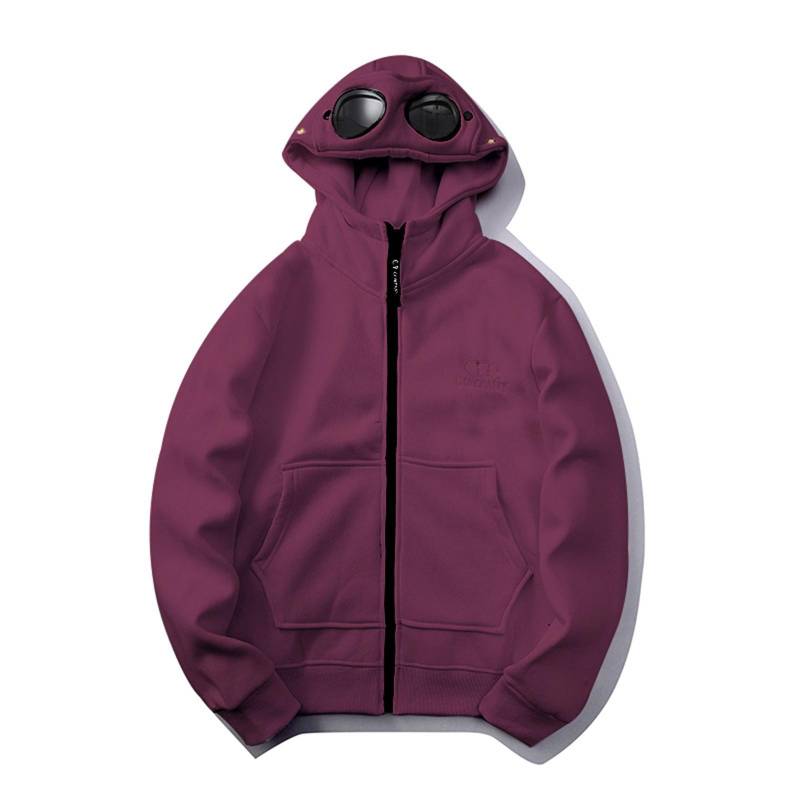 Herren- und Damen-Sweatshirts Mode Lässiges Sweatshirt Lockerer Reißverschluss-Cardigan Langarm Kapuzenjacke M violett von Joom DACH