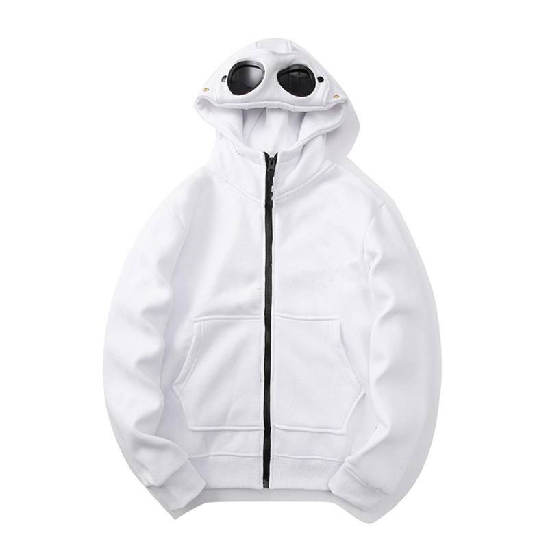 Herren- und Damen-Sweatshirts Mode Lässiges Sweatshirt Lockerer Reißverschluss-Cardigan Langarm Kapuzenjacke XXL weiß von Joom DACH