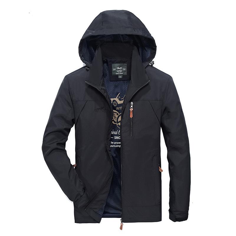 Herrenbekleidung Beliebter Frühjahrs- und Herbst-Neuer Mantel Herren Windbreaker Jacke Übergröße Leicht und Dünn Schnelltrocknende Jacke 4XL von Joom DACH