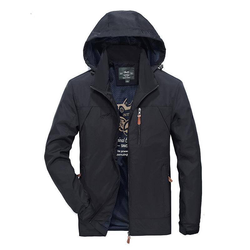 Herrenbekleidung Beliebter Frühjahrs- und Herbst-Neuer Mantel Herren Windbreaker Jacke Übergröße Leicht und Dünn Schnelltrocknende Jacke 4XL von Joom DACH