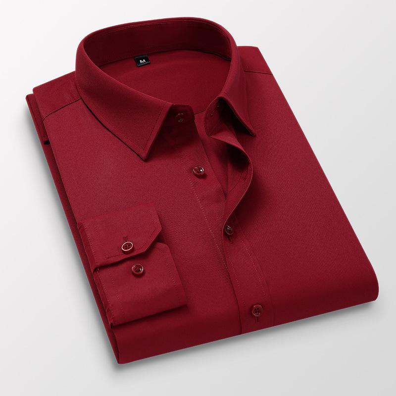 Herrenhemden mit langen Ärmeln, der Trend der neuen Herren-Freizeithemden, koreanisches Slim-Shirt L rot Herrenhemden mit langen Ärmeln, der Trend der neuen Herren-Freizeithemden, koreanisches Slim-Shirt L rot von Joom DACH