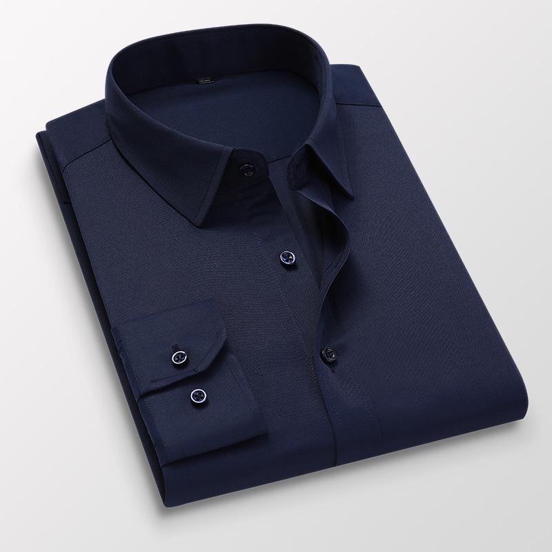 Herrenhemden mit langen Ärmeln, der Trend der neuen Herren-Freizeithemden, koreanisches Slim-Shirt L dunkelblaue Herrenhemden mit langen Ärmeln, der Trend der neuen Herren-Freizeithemden, koreanisches Slim-Shirt L dunkelblaue von Joom DACH