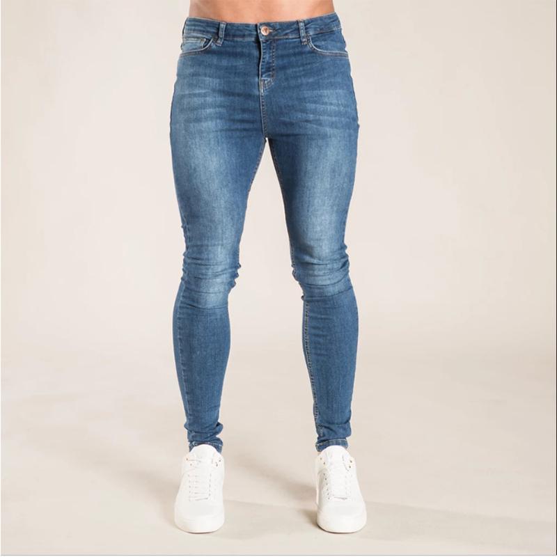 Herrenhose Retro Washed Zipper Stretch Jeans Lässige Slim Fit Hose Herren Bleistifthose Übergröße Denim Skinny Jeans für Männer S dunkelblaue von Joom DACH