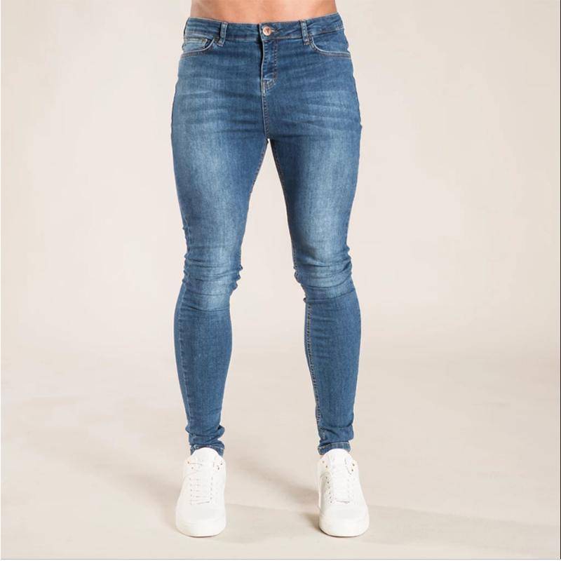 Herrenhose Retro Washed Zipper Stretch Jeans Lässige Slim Fit Hose Herren Bleistifthose Übergröße Denim Skinny Jeans für Männer S dunkelblaue von Joom DACH