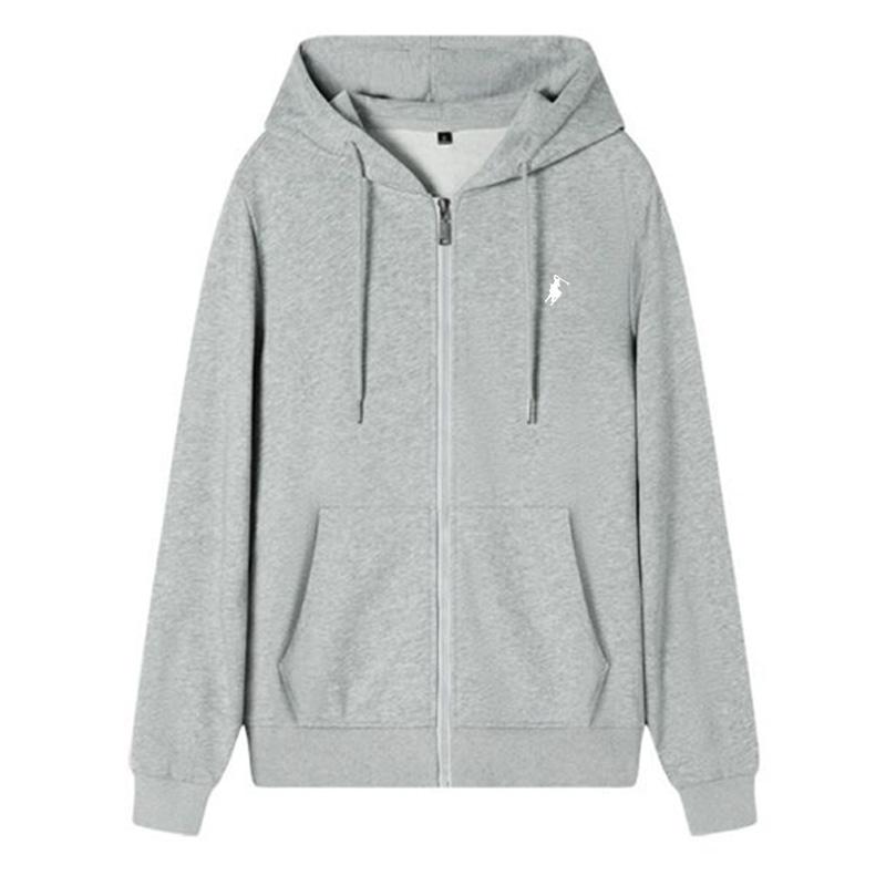 Herrenjacke mit Kapuze und langen Ärmeln und Kordelzug, Reißverschluss, einfarbig, lässige Sportbekleidung, Hoodies & Sweatshirts für Herren S von Joom DACH
