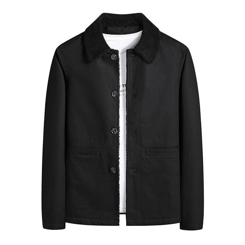 Herrenmäntel, Herren-Winterjacken, Business Casual Samt Verdickte Kleidung, Herbst- und Winterrevers für Herren 4XL von Joom DACH