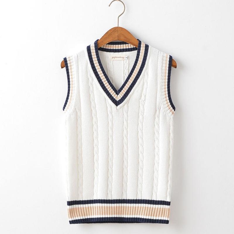 Herrenmode, dick, V-Ausschnitt, ärmellos, Weste, ärmellos, Pullover, Baumwolle, Schuluniform, Baumwolle, lose Strickweste, Pullover, Winterkleidung für Herren 5XL weiß Herrenmode, dick, V-Ausschnitt, ärmellos, Weste, ärmellos, Pullover, Baumwolle, Schuluniform, Baumwolle, lose Strickweste, Pullover, Winterkleidung für Herren 5XL weiß von Joom DACH