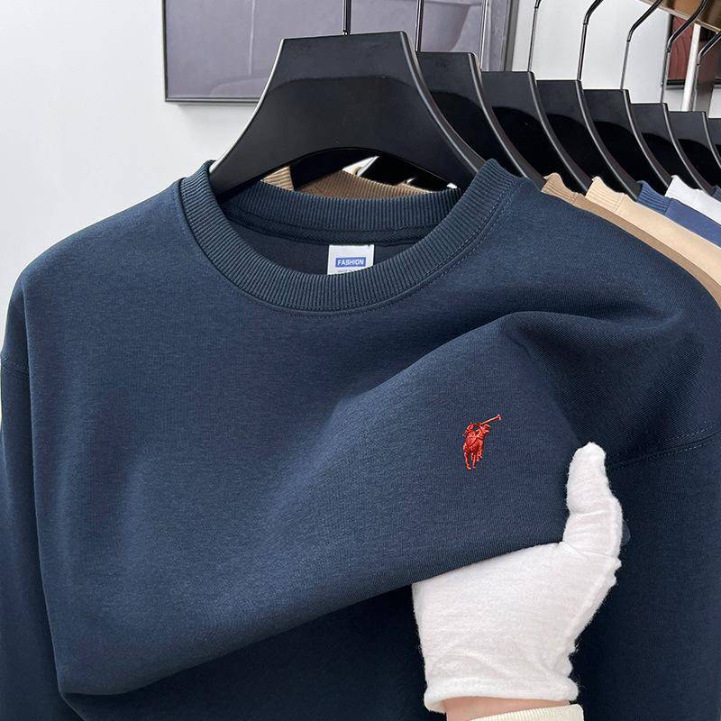 Herrenpullover Frühling und Herbst Lässig Vielseitig Langarm T-Shirt Herren Baumwollkleidung L von Joom DACH