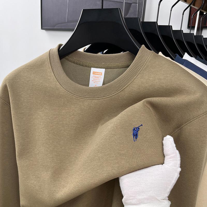 Herrenpullover Frühling und Herbst Lässig Vielseitig Langarm T-Shirt Herren Baumwollkleidung XL kamelfarben von Joom DACH