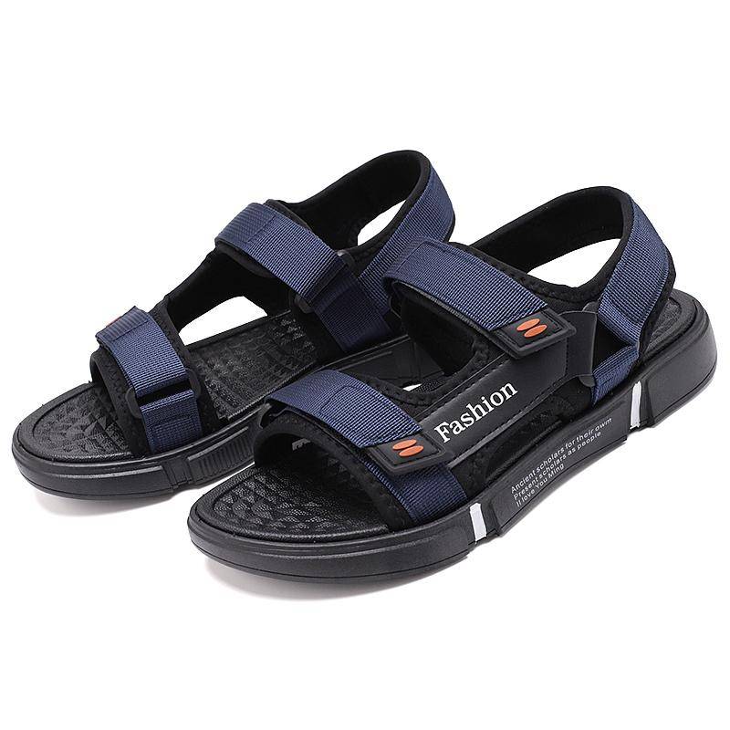 Herrensandalen, modische, bequeme Hausschuhe, Flip-Flops für Herren, Kinder, lässige Sandalen, Damensandalen 42 blau/schwarz von Joom DACH