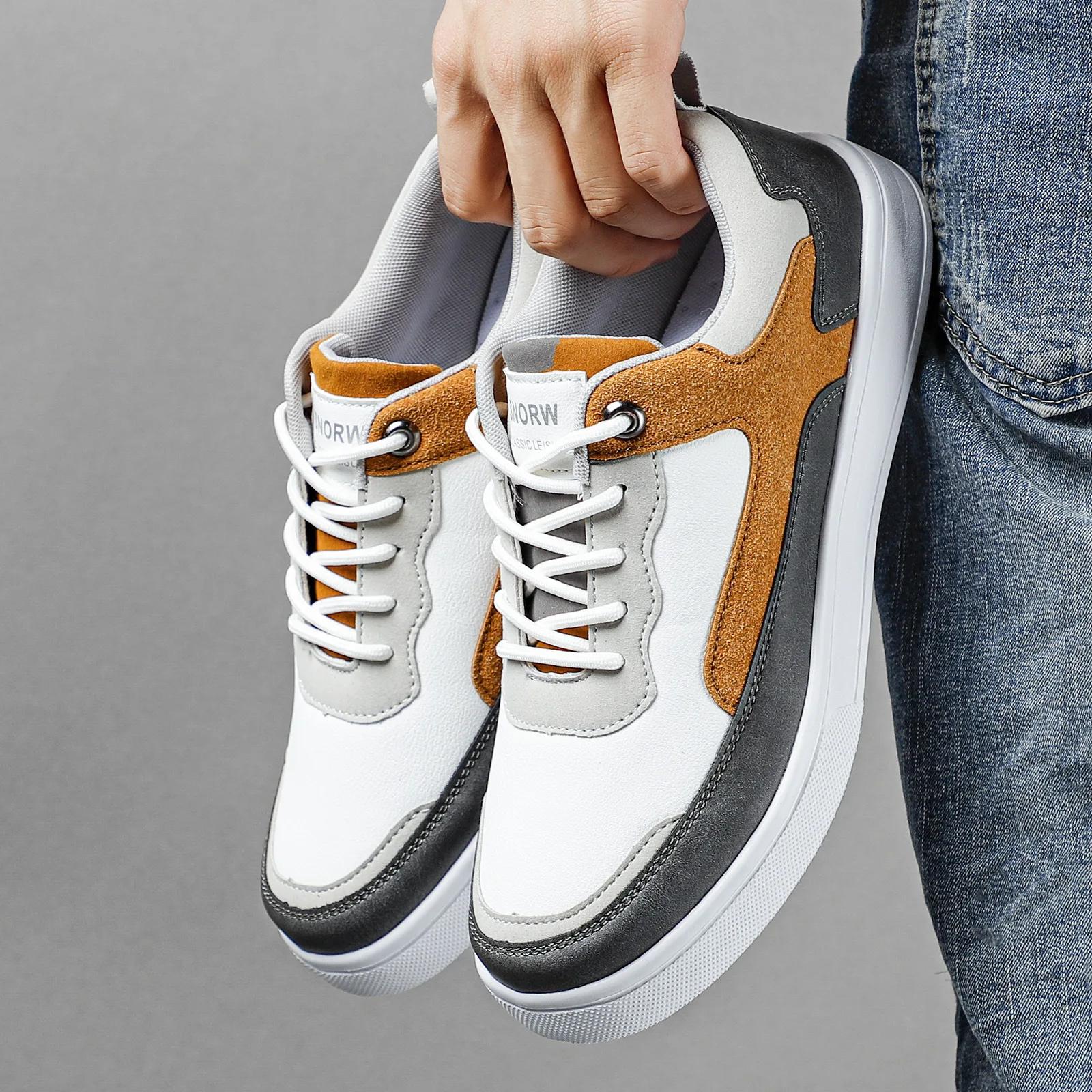 Herrenschuhe, flache Schuhe für Herren, bequeme Turnschuhe, Freizeitschuhe für draußen, leichte Wanderschuhe, Tenis Masculino, Übergröße 46 40 weiß von Joom DACH