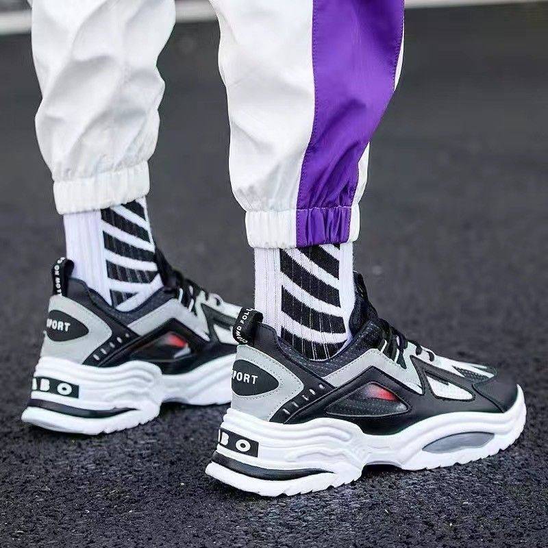 Herrenschuhe Atmungsaktiv Geruchshemmend Sportliche Freizeitschuhe Koreanische Version Höhenerhöhend Schuhe für ältere Männer Herren Skateschuhe 44 schwarz von Joom DACH