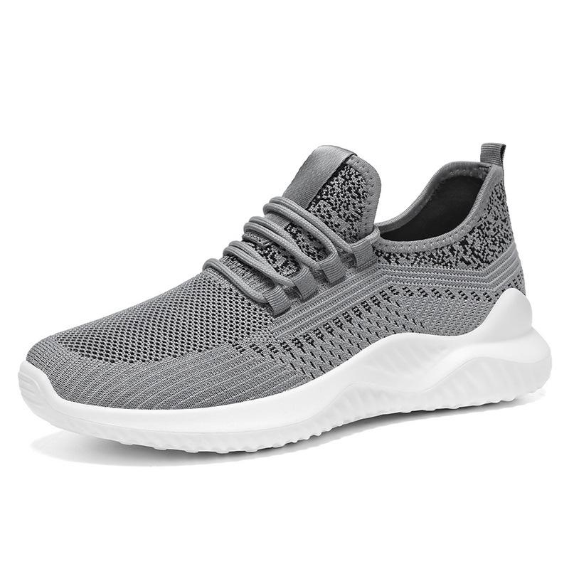 Herrenschuhe Atmungsaktive Freizeitsportschuhe Bequeme Weiche Sohle Herren Laufschuhe zum Schnüren Tennisschuh tenis masculino 44 grau von Joom DACH