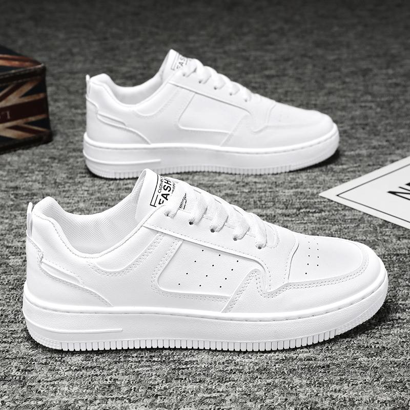 Herrenschuhe Explosion Dicke Sohle Leder Kleine Weiße Schuhe Herren Trendschuhe mit Mode Board Schuhe Street Freizeitschuhe 42 von Joom DACH