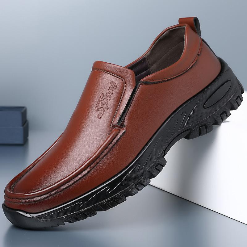 Herrenschuhe Neue Plattform Neue Übergröße 45-46-47-48 Herrenschuhe Trendy Herren Casual Lederschuhe Herren 48 braun von Joom DACH