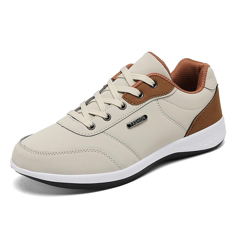 Herrenschuhe Sneaker PU-Leder Trend Freizeitschuhe Mode Atmungsaktiv Freizeit Herren-Sneaker Rutschfestes Schuhwerk Herren Vulkanisierte Schuhe 40 von Joom DACH