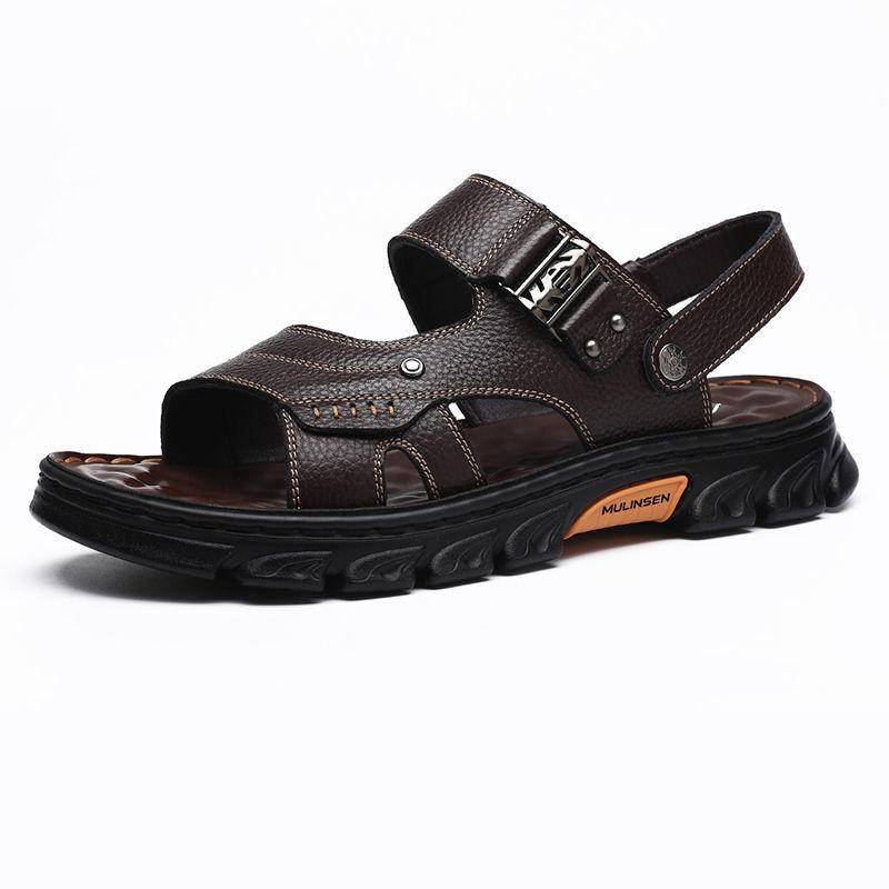 Herrenschuhe Sommer Echtleder Sandalen Herren Fahren Atmungsaktive All-Match Strandschuhe Rutschfeste Außenbekleidung 44 braun Herrenschuhe Sommer Echtleder Sandalen Herren Fahren Atmungsaktive All-Match Strandschuhe Rutschfeste Außenbekleidung 44 braun von Joom DACH
