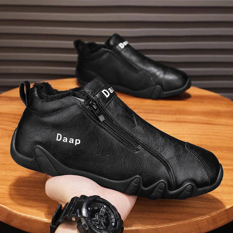 Herrenschuhe Winter Samt Verdickte Warme Baumwollschuhe Rutschfeste Schneestiefel Für Herren Leichte Low-Top-Lederschuhe Für Herren 44 von Joom DACH