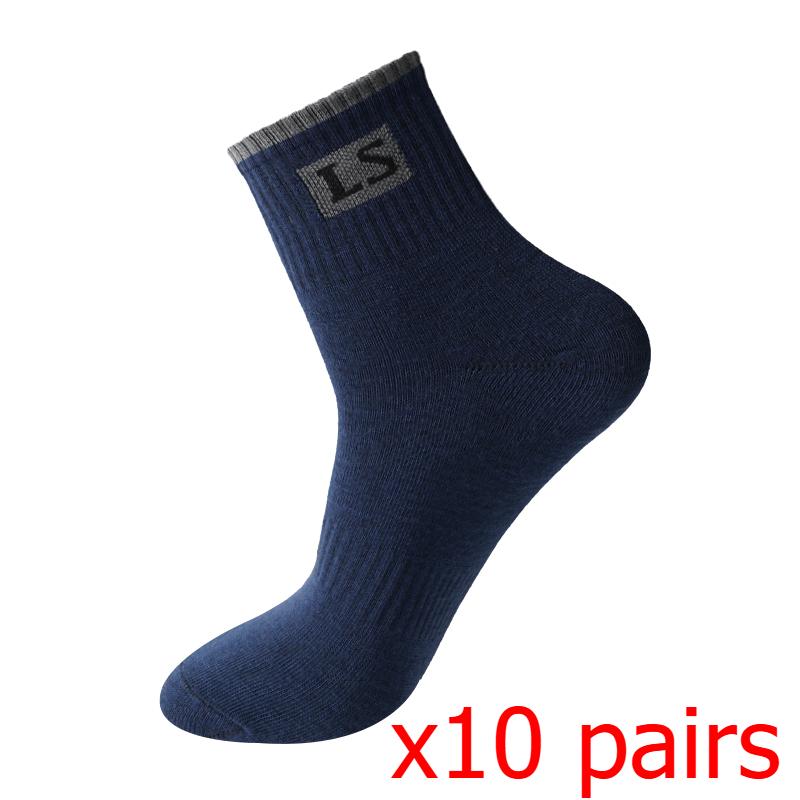 Herrensocken Frühling und Herbst Tragbare Schweißabsorbierende Atmungsaktive Socken Herren Mittelwaden-Socken Mittellange Lässige Sportsocken 10 pairs dunkelblaue von Joom DACH