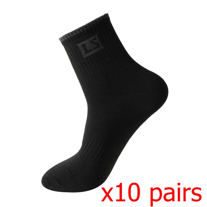 Herrensocken Frühling und Herbst Tragbare Schweißabsorbierende Atmungsaktive Socken Herren Mittelwaden-Socken Mittellange Lässige Sportsocken 10 pairs schwarz von Joom DACH