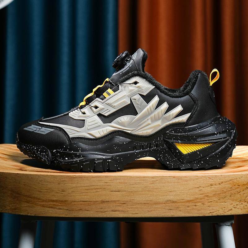 Herrenstiefel Neue Winterhausschuhe Warme Herrenschuhe Wasserdicht Rutschfest Plüsch-Sneaker Männliche Tennisschuhe Stiefel Herren-Sneaker Winter 45 von Joom DACH