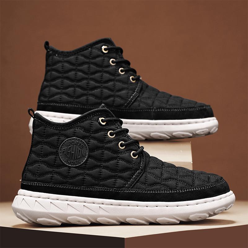 Herrenstiefel Neue Winterhausschuhe Warme Herrenschuhe Wasserdicht Rutschfest Plüsch-Sneaker Männliche Tennisschuhe Stiefel Herren-Sneaker Winter 46 von Joom DACH