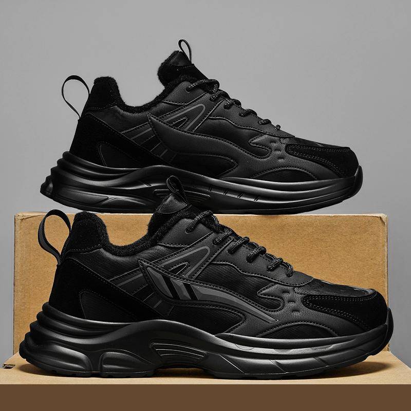 Herrenstiefel Neue Winterhausschuhe Warme Herrenschuhe Wasserdicht Rutschfest Plüsch-Sneaker Männliche Tennisschuhe Stiefel Herren-Sneaker Winter 48 von Joom DACH